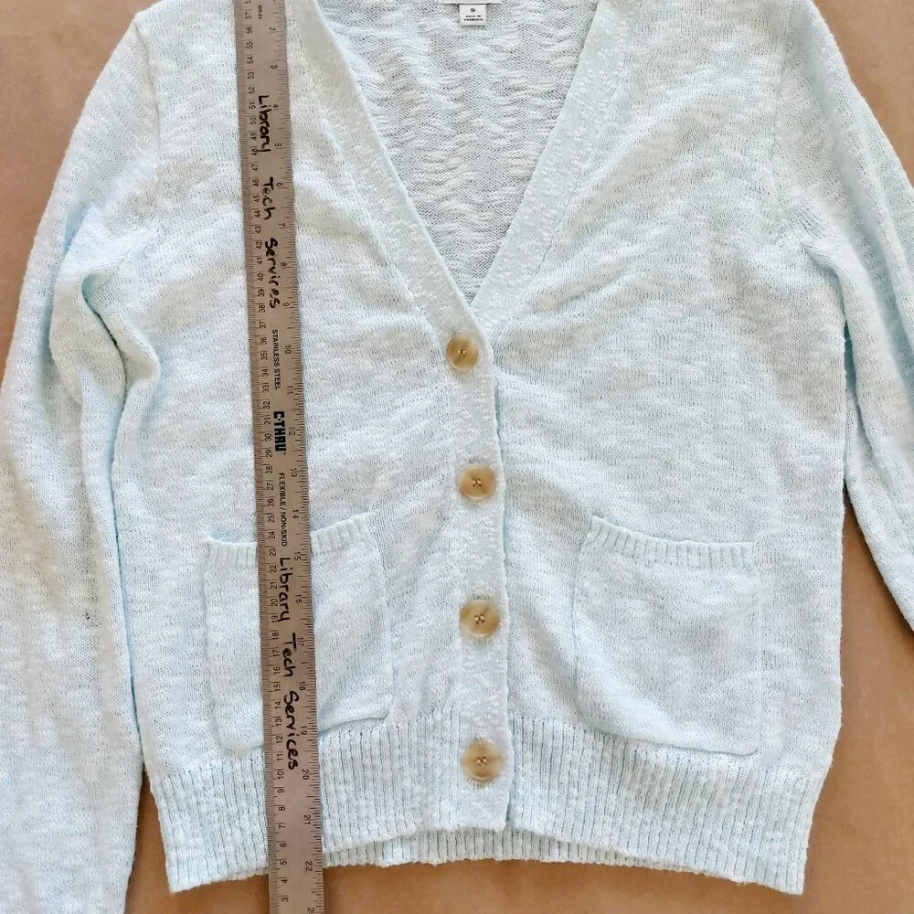 J. Crew Factory Beach Cardigan Light Turquoise S Women - Picture 10 of 10